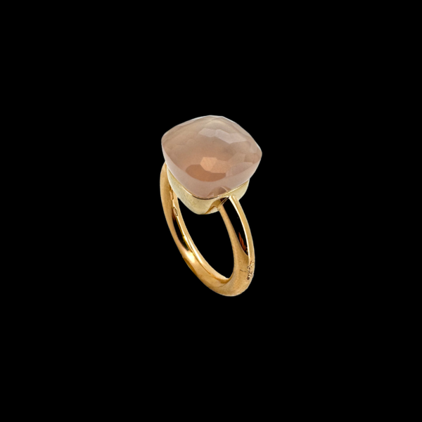 BAGUE POMELLATO "NUDO" OR ROSE 750 ET QUARTZ ROSE – Image 2