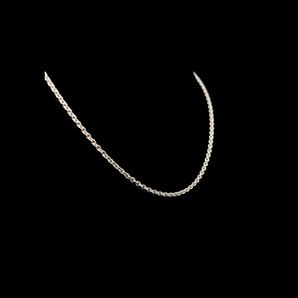 CHAINE EN OR GRIS 750 MAILLE GARIBALDI – Image 3