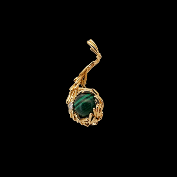 PENDENTIF GILBERT ALBERT PERLES EN OR JAUNE 750 – Image 2