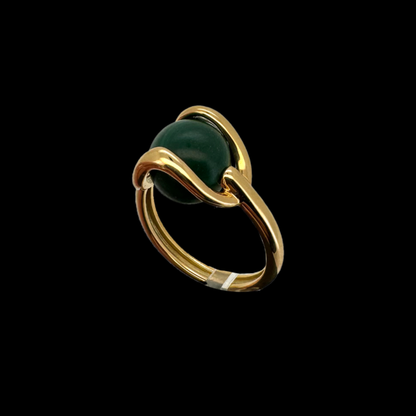 BAGUE GILBERT ALBERT PERLES EN OR JAUNE 750 – Image 5