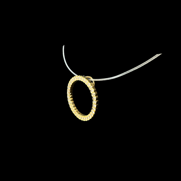 COLLIER-PENDENTIF EN OR JAUNE 750 ET DIAMANTS – Image 2