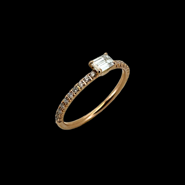BAGUE CARTIER ETINCELLE OR ROSE 750 ET DIAMANT – Image 3