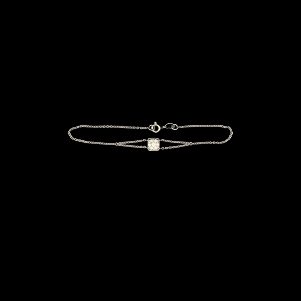 BRACELET EN OR GRIS 750 ET DIAMANTS