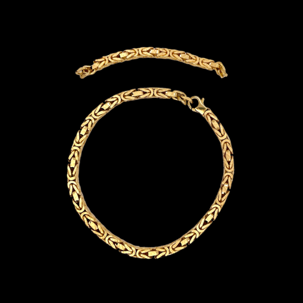 BRACELET EN OR JAUNE 750 MAILLE ROYALE – Image 4