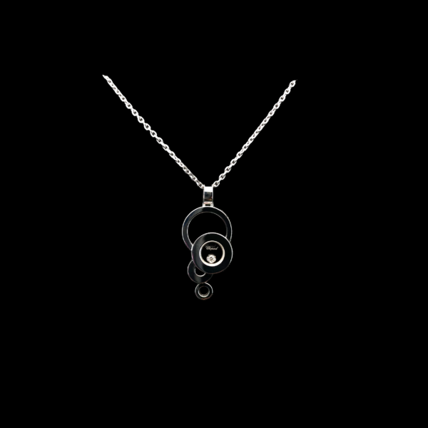 COLLIER-PENDENTIF CHOPARD HAPPY BUBBLE EN OR GRIS 750 – Image 3