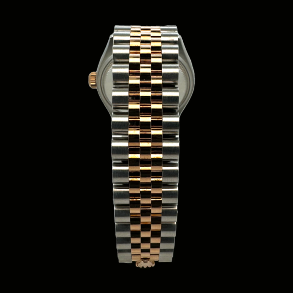 ROLEX OYSTER DATEJUST ACIER OYSTERSTEEL ET OR EVEROSE NACRE ET DIAMANTS – Image 3
