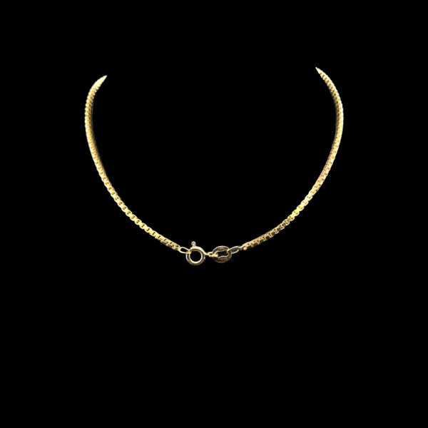 COLLIER-PENDENTIF EN OR JAUNE 750 AVEC DIAMANT ET ÉMERAUDE – Image 3