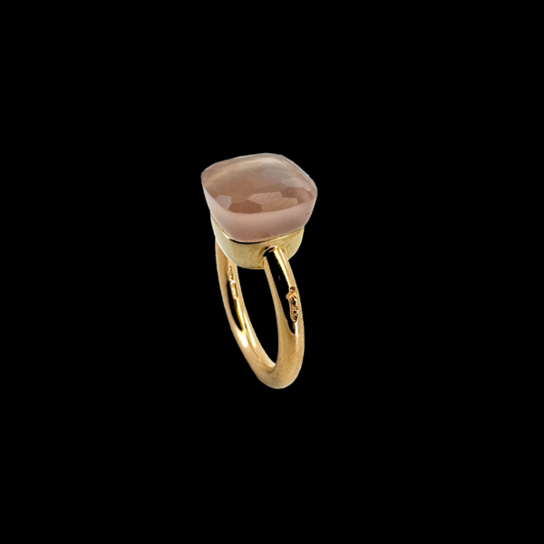 BAGUE POMELLATO "NUDO" OR ROSE ET QUARTZ ROSE – Image 3