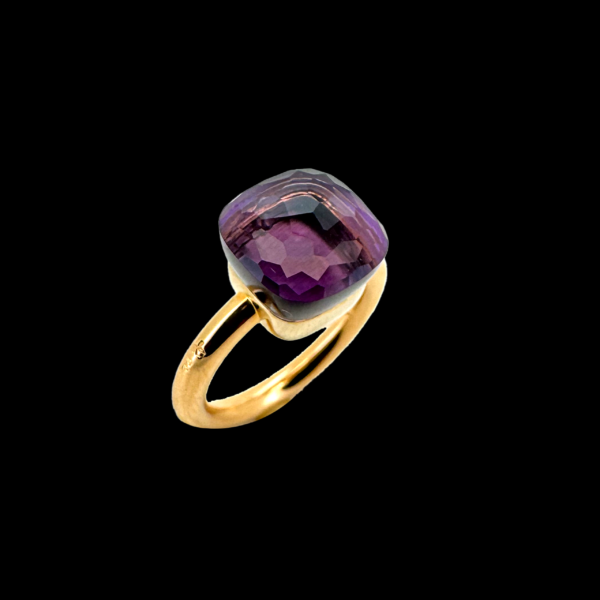 BAGUE POMELLATO "NUDO" OR ROSE ET AMETHYSTE – Image 3