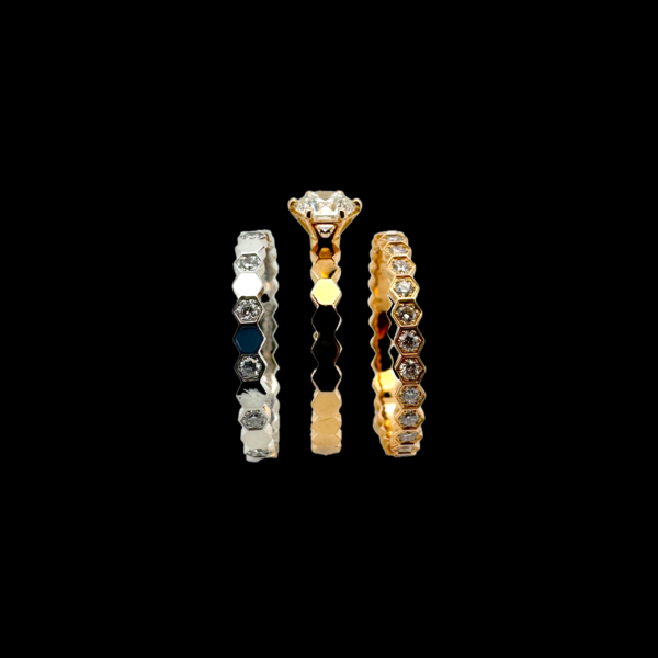 BAGUE CHAUMET BEE MY LOVE OR ROSE, BLANC ET DIAMANTS – Image 3
