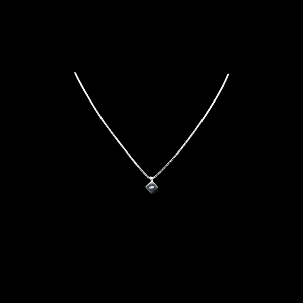 PARURE L'ORO EN OR GRIS 750 COLLIER ET CLOUS D'OREILLE – Image 3
