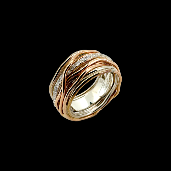 BAGUE FILODELLAVITA CLASSIC 13 FILS EN OR, ARGENT ET DIAMANTS – Image 3
