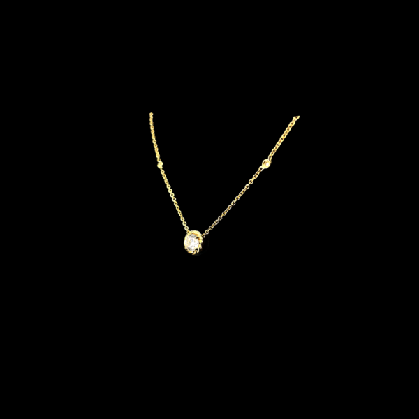 COLLIER-PENDENTIF EN OR JAUNE 750 ET DIAMANTS – Image 3