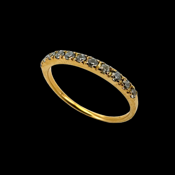 BAGUE DEMI-TOUR EN OR JAUNE 750 ET DIAMANTS – Image 3