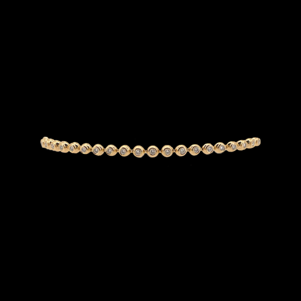 BRACELET TENNIS OR JAUNE 750 ET DIAMANTS