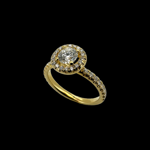 BAGUE EN OR JAUNE 750 ET DIAMANTS – Image 3