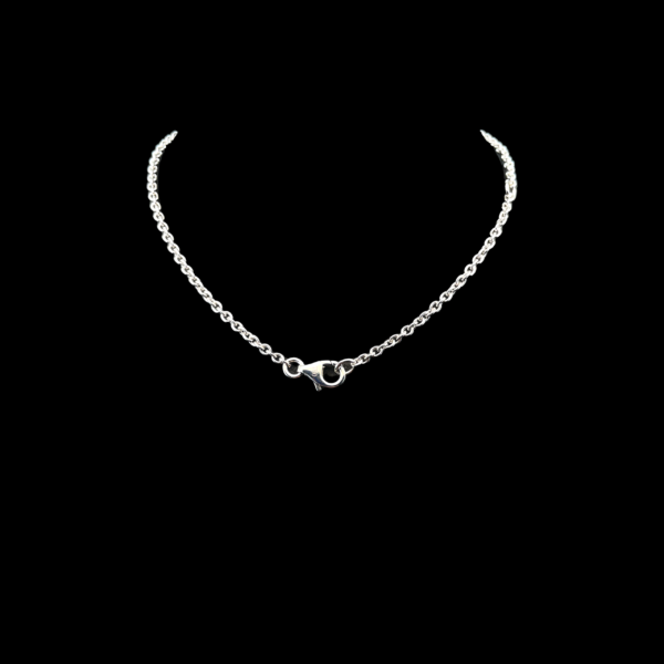 CHAINE EN OR GRIS 750 MAILLE GARIBALDI – Image 2