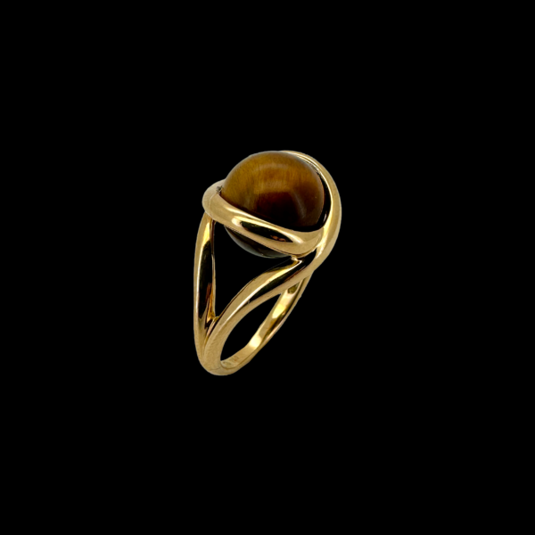 BAGUE GILBERT ALBERT EN OR JAUNE 750 ET PERLES INTERCHANGEABLE – Image 3
