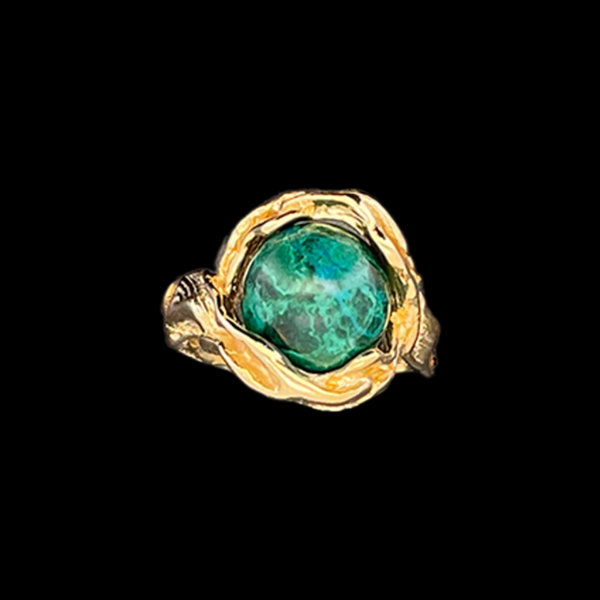 BAGUE GILBERT ALBERT 1 EN OR JAUNE 750 ET PERLES INTERCHANGEABLE – Image 3
