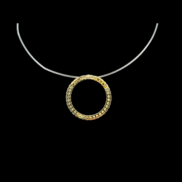 COLLIER-PENDENTIF EN OR JAUNE 750 ET DIAMANTS – Image 3