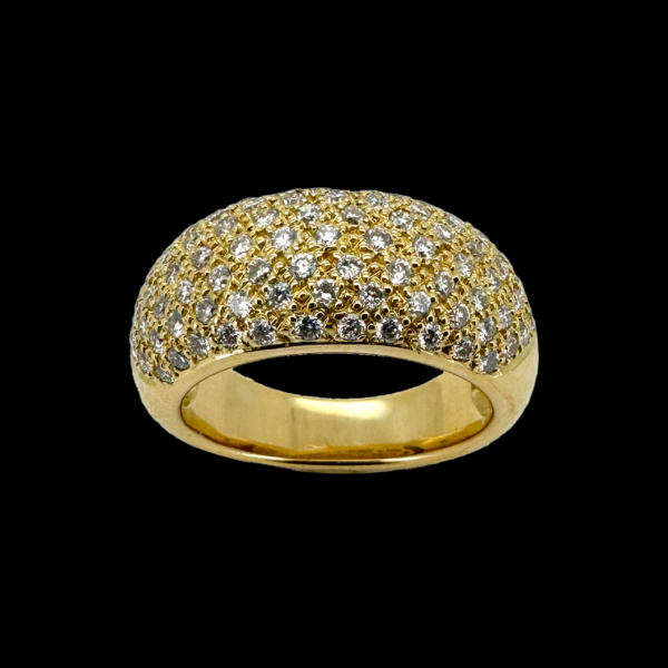 BAGUE EN OR JAUNE 750 ET DIAMANTS