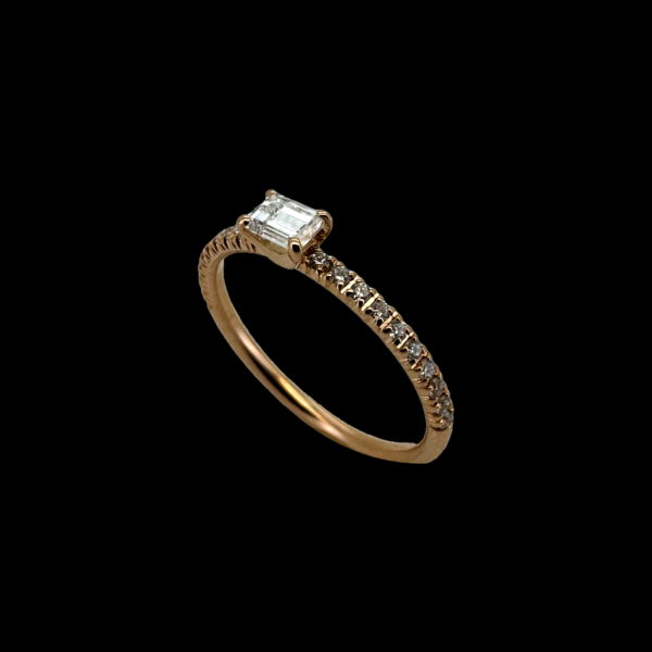 BAGUE CARTIER ETINCELLE OR ROSE 750 ET DIAMANT – Image 2