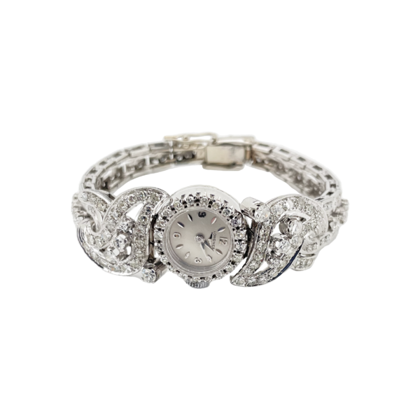 LONGINES DAME EN OR GRIS 750 ET DIAMANTS – Image 2