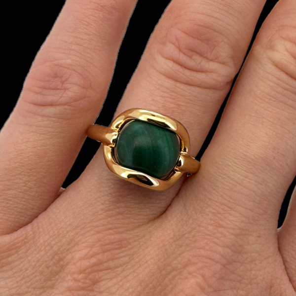 BAGUE GILBERT ALBERT PERLES EN OR JAUNE 750 – Image 4