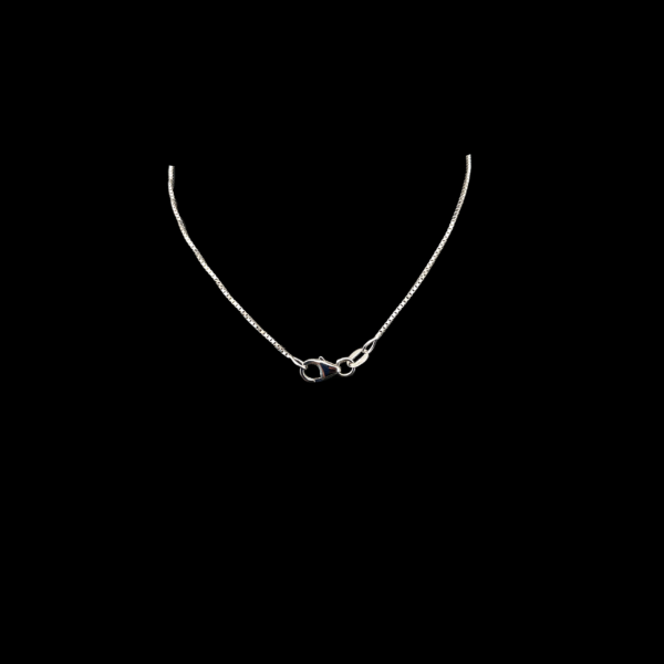 COLLIER-PENDENTIF OR GRIS 750 SOLITAIRE DIAMANT TAILLE BRILLANT – Image 3