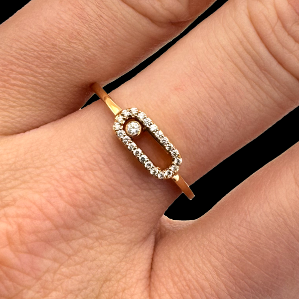BAGUE MESSIKA MOVE UNO OR ROSE 750 ET DIAMANTS – Image 4