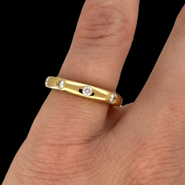 BAGUE EN OR JAUNE 750 ET DIAMANTS – Image 4