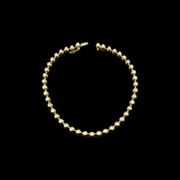 BRACELET TENNIS OR JAUNE 750 ET DIAMANTS – Image 4