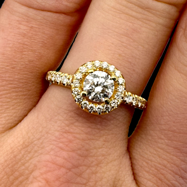 BAGUE EN OR JAUNE 750 ET DIAMANTS – Image 4
