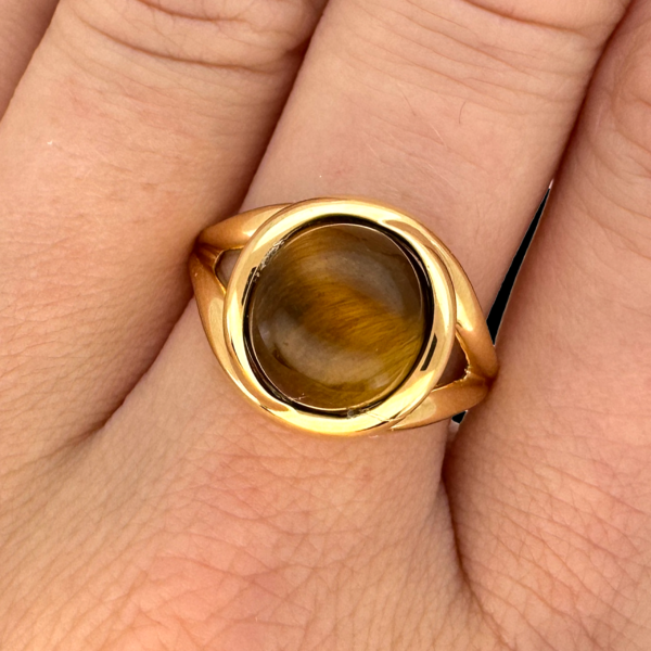 BAGUE GILBERT ALBERT EN OR JAUNE 750 ET PERLES INTERCHANGEABLE – Image 4