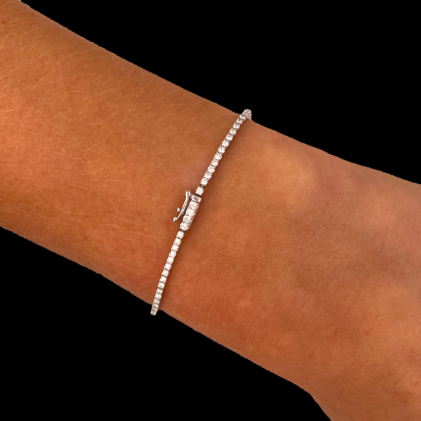 BRACELET TENNIS KUNZ EN OR GRIS 750 ET DIAMANTS – Image 5