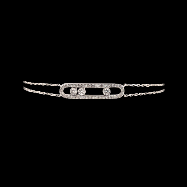BRACELET MESSIKA COLLECTION MOVE CLASSIQUE PAVE OR GRIS 750 ET DIAMANTS