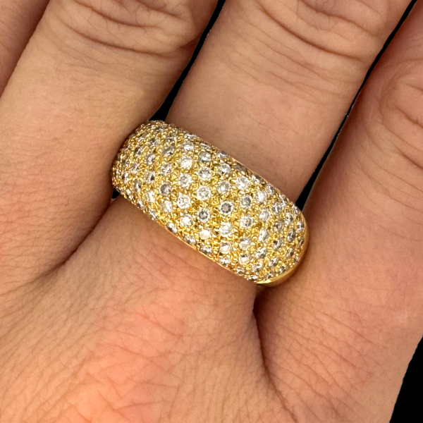 BAGUE EN OR JAUNE 750 ET DIAMANTS – Image 3