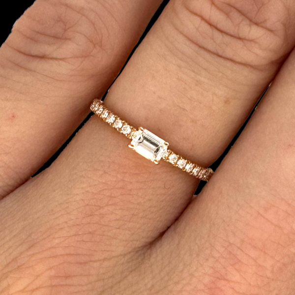 BAGUE CARTIER ETINCELLE OR ROSE 750 ET DIAMANT – Image 4