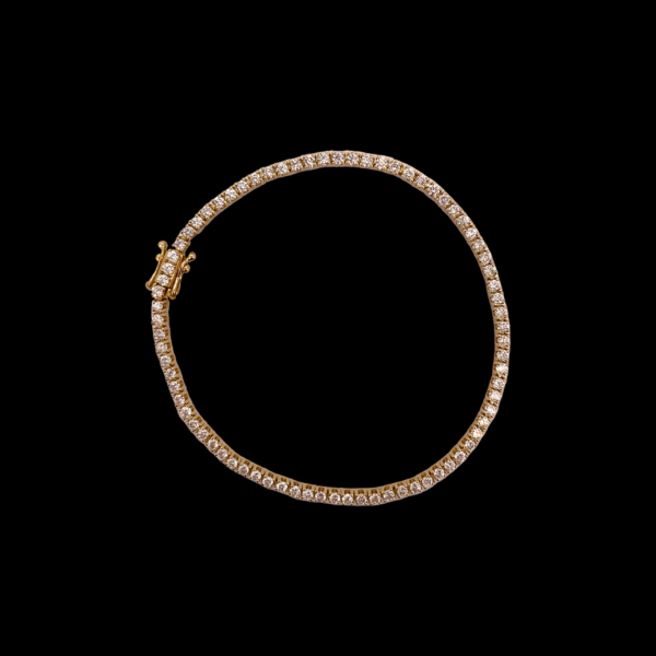 BRACELET TENNIS "DIAMONDS BY CHRISTIAN" OR JAUNE 750 ET DIAMANTS – Image 3