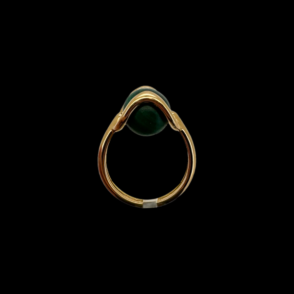BAGUE GILBERT ALBERT PERLES EN OR JAUNE 750 – Image 2
