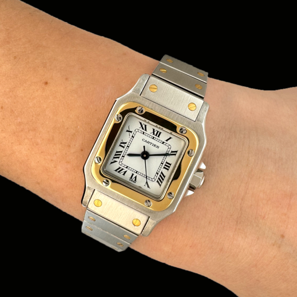 CARTIER SANTOS GALBEE OR ET ACIER – Image 4