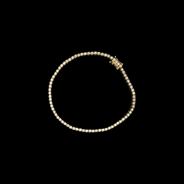 BRACELET TENNIS "DIAMONDS BY CHRISTIAN" OR JAUNE 750 ET DIAMANTS – Image 2