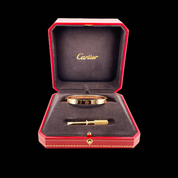 BRACELET CARTIER LOVE EN OR ROSE 18 CARATS TAILLE 16 – Image 4