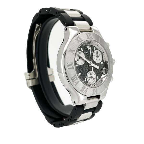 CARTIER 21 CHRONOGRAPHE EN ACIER – Image 4