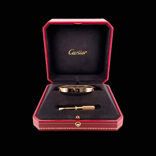 BRACELET CARTIER LOVE EN OR ROSE 18 CARATS TAILLE 17 – Image 4