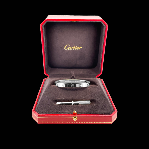 BRACELET CARTIER LOVE EN OR GRIS 750/1000 TAILLE 17 – Image 5