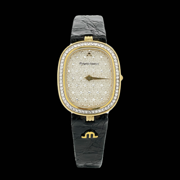 MAURICE LACROIX ELLE & LUI VINTAGE EN ACIER PLAQUE OR JAUNE. – Image 6