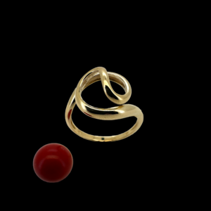 BAGUE GILBERT ALBERT 1 OR JAUNE 750 ET PERLES