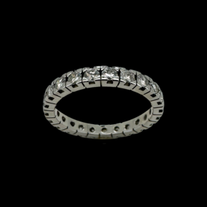 BAGUE OR GRIS 750 TOUR COMPLET DIAMANTS