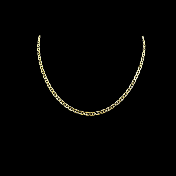 CHAINE OR JAUNE 750 MAILLE MARINE